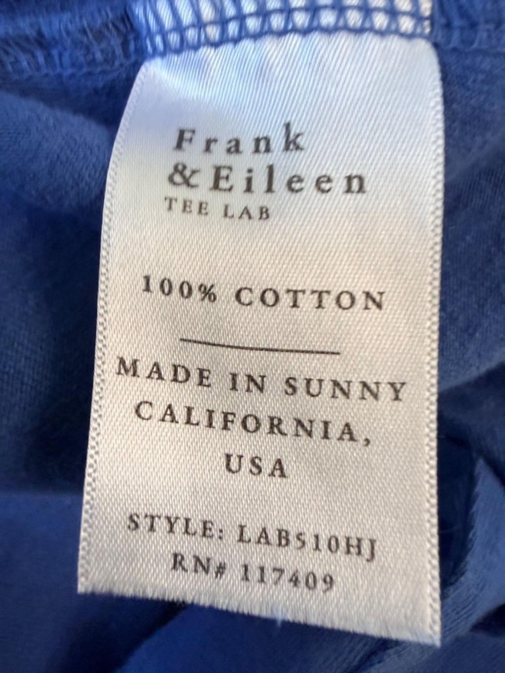 Frank and Eileen, Patrick Jersey lapis color small like new - Picture 4 of 6
